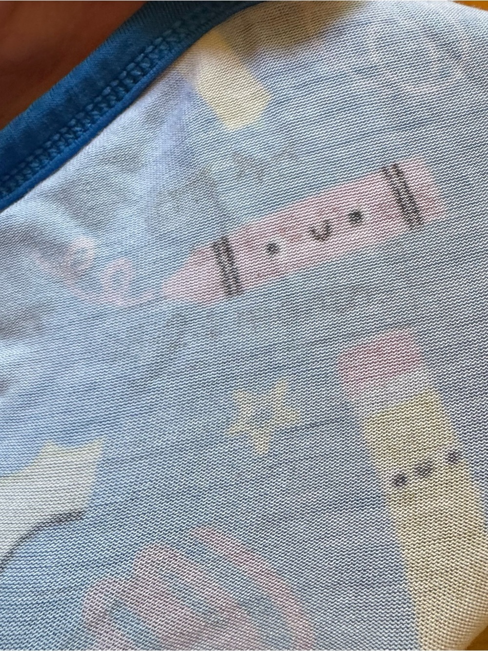 Little sleepies Blue Kids Footed One-Piece Pajama Playful Animal Print 12-18 - Picture 2 of 2